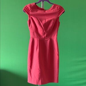 ANTONIO MELANI Cap Sleeve Coral Mini Dress